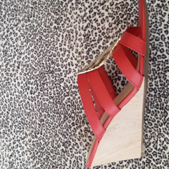 Impo red wedge sandals SZ 9 - Picture 10 of 11